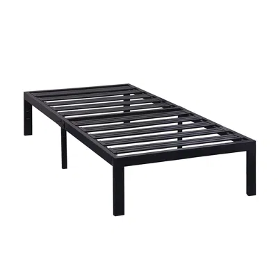 Quikfurn Twin Xl Metal Platform Bed Frame With Heavy Duty Steel Slats
