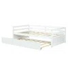 Quikfurn Twin/twin Dorm Style Trundle Daybed Platform Bed Frame In White