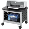 Quikfurn Under-desk Printer Stand Mobile Office Cart In Black And Silver