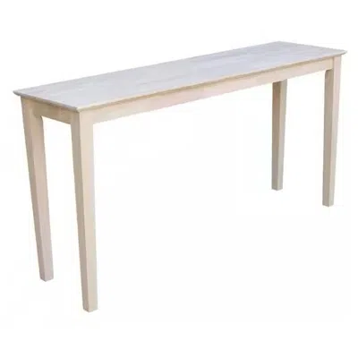 Quikfurn Unfinished Solid Wood 5-ft. Farmhouse Console Sofa Table In Neutral