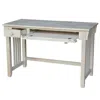 Quikfurn Unfinished Wood Computer Desk With Pull-out Keyboard Tray And Drawer