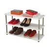 Quikfurn White 3-shelf Modern Shoe Rack - Holds Up To 12 Pair Of Shoes