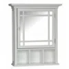 Quikfurn White Bathroom Medicine Cabinet With Mirror
