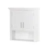 Quikfurn White Bathroom Wall Cabinet Cupboard With Open Shelf