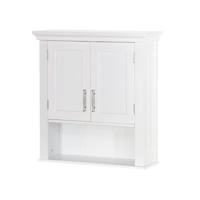 Quikfurn White Bathroom Wall Cabinet Cupboard With Open Shelf