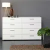 Quikfurn White Modern Bedroom 8-drawer Double Dresser