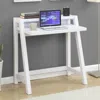 Quikfurn White Modern Minimalist Compact Laptop Computer Desk