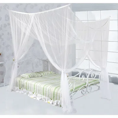 Quikfurn White Mosquito Net Bed Canopy Mesh Netting - Size Full Queen King