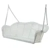 Shop Quikfurn White Resin Wicker Porch Swing With 4-ft Hanging Chain