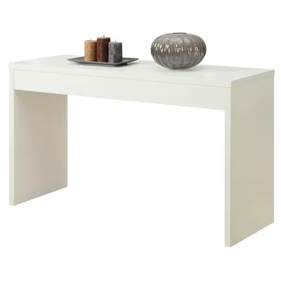 Quikfurn White Sofa Table Modern Entryway Living Room Console Table