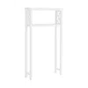 Quikfurn White Solid Wood Over The Toilet 1-shelf Storage Rack