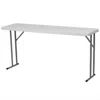 Quikfurn White Top Commercial Grade 60-inch Folding Table - Holds Up To 330 Lbs