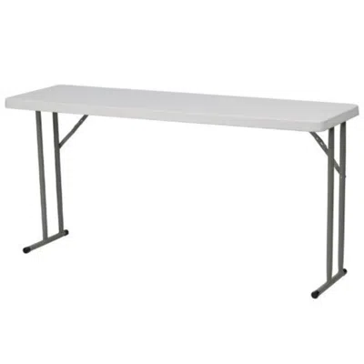 Quikfurn White Top Commercial Grade 60-inch Folding Table - Holds Up To 330 Lbs
