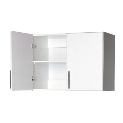 Quikfurn White Wall Cabinet With 2 Doors And Adjustable Shelf