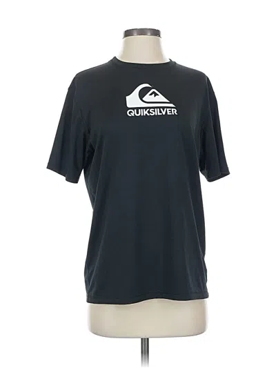 Pre-owned Quiksilver Active T-shirt In Black