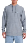 Quiksilver Alamitos Stripe Long Sleeve Hooded Top In Blue