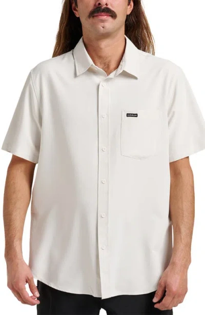 Quiksilver Allport Classic Short Sleeve Performance Button-up Shirt In White