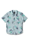 Quiksilver Apero Classic Fit Print Short Sleeve Button-up Shirt In Ice Flow Apero Classics Ss