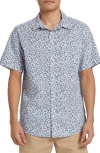 Quiksilver Men's Apero Classic Short Sleeve Shirt In Coronet Blue Prnt 4