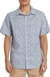 Quiksilver Men's Apero Classic Short Sleeve Shirt In Coronet Blue Prnt 4