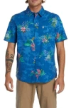 Quiksilver Men's Apero Classic Short Sleeve Button Down Shirt In Star Sapphire
