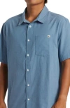 Quiksilver Apero Tropic Short Sleeve Cotton Button-up Shirt In Coronet Blue Prnt 4