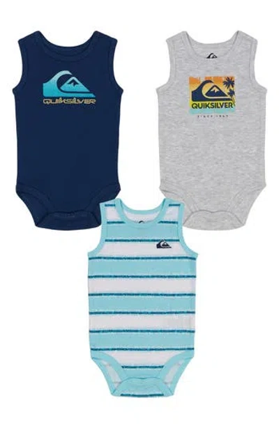 Quiksilver Babies'  Assorted 3-pack Bodysuits In Multi