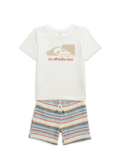 Quiksilver Kids' Baby Boy's & Little Boy's 2-piece Logo T-shirt & Shorts Set