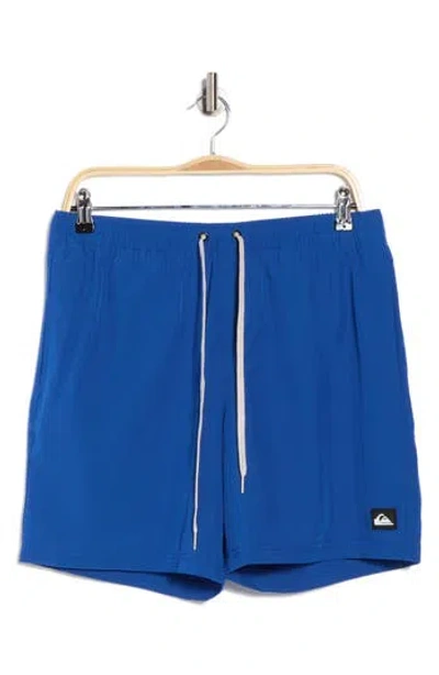 Quiksilver Banner Ripstop Volley Swim Trunks In Blue