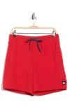 Quiksilver Banner Ripstop Volley Swim Trunks In Red