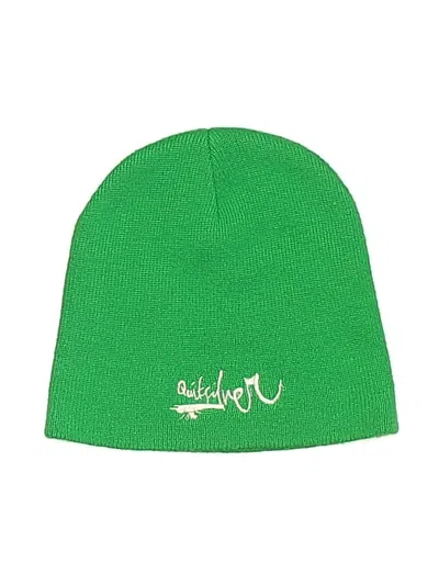 Pre-owned Quiksilver Kids' Beanie Hat In Green