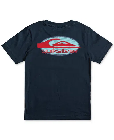 Quiksilver Kids' Big Boys Cotton Retro Rocker Logo Graphic T-shirt In Dark Navy