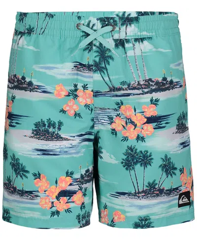 Quiksilver Kids' Big Boys Everyday Mix Printed Water-repellent Volley Shorts In Turquoise