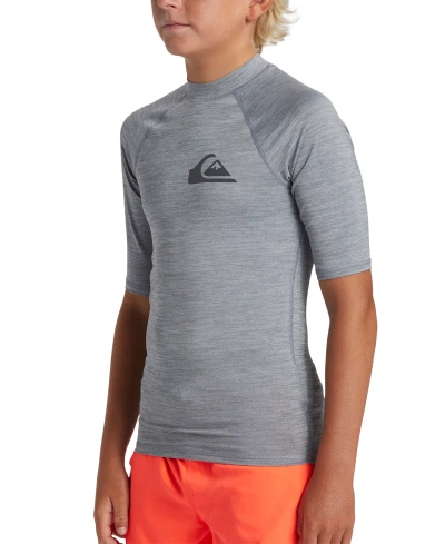 Quiksilver Kids' Big Boys Everyday Short-sleeve Upf 50 Surf T-shirt In Quarry Heather