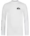 Quiksilver Big Boys Everyday Upf 50 Long-sleeve Rash Guard In White