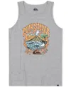 Quiksilver Big Boys Grateful Wave Graphic Cotton Tank Top In Grey Heather
