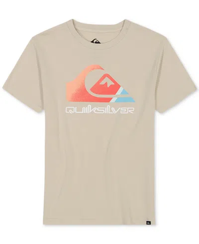 Quiksilver Kids' Big Boys Logo Splice T-shirt In Overcast