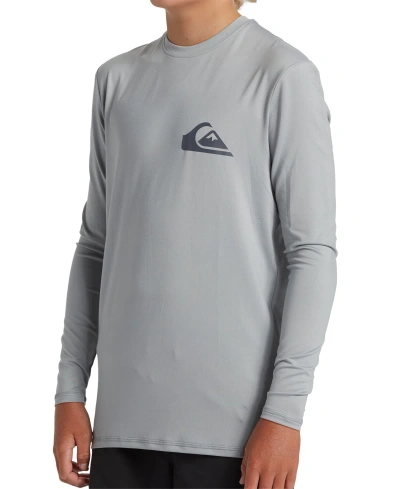 Quiksilver Kids' Big Boys Long-sleeve Upf 50 Surf Swim T-shirt In Quarry