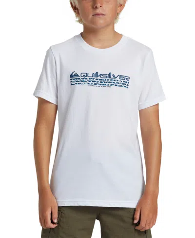 Quiksilver Kids' Big Boys Omni Fill Cotton Graphic T-shirt In White