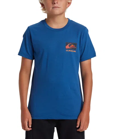 Quiksilver Kids' Big Boys Spin Cycle Graphic Cotton T-shirt In Monaco Blue
