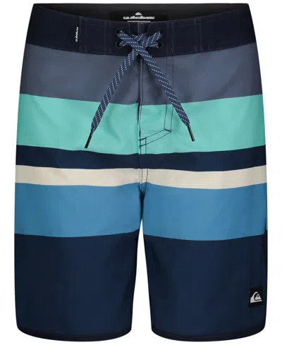 Quiksilver Kids' Big Boys Striped Water-repellent Board Shorts In Navy