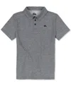 Quiksilver Big Boys Sunset Cruise Cotton Polo Shirt In Black