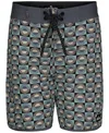Quiksilver Big Boys Surfsilk Scallop Swim Trunks In Jade Grey