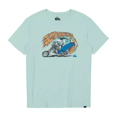 Quiksilver Big Kid Boys Crew Neck Short Sleeve Regular Fit Graphic T-shirt In Animal Print