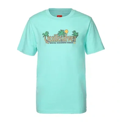 Quiksilver Big Kid Boys Crew Neck Short Sleeve Regular Fit Graphic T-shirt In Blue