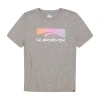 Quiksilver Big Kid Boys Crew Neck Short Sleeve Regular Fit Graphic T-shirt In Gray