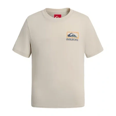 Quiksilver Big Kid Boys Crew Neck Short Sleeve Regular Fit Graphic T-shirt In Neutral