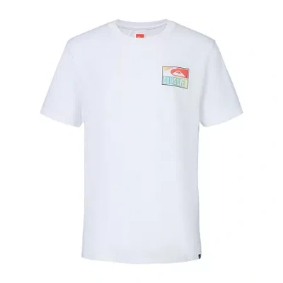 Quiksilver Big Kid Boys Crew Neck Short Sleeve Regular Fit Graphic T-shirt In Yellow