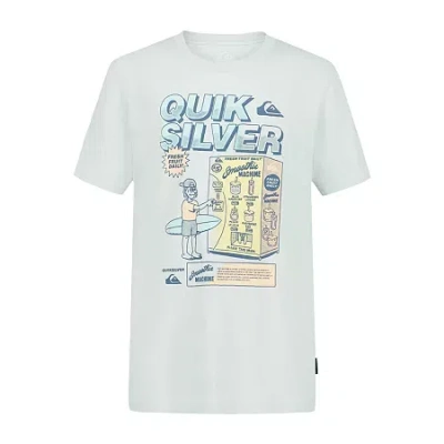 Quiksilver Big Kid Boys Crew Neck Short Sleeve Regular Fit Graphic T-shirt In White