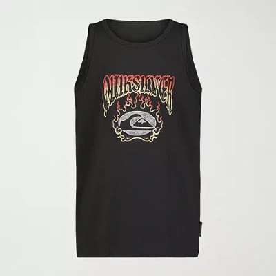 Quiksilver Big Kid Boys Crew Neck Sleeveless Tank Top In Black